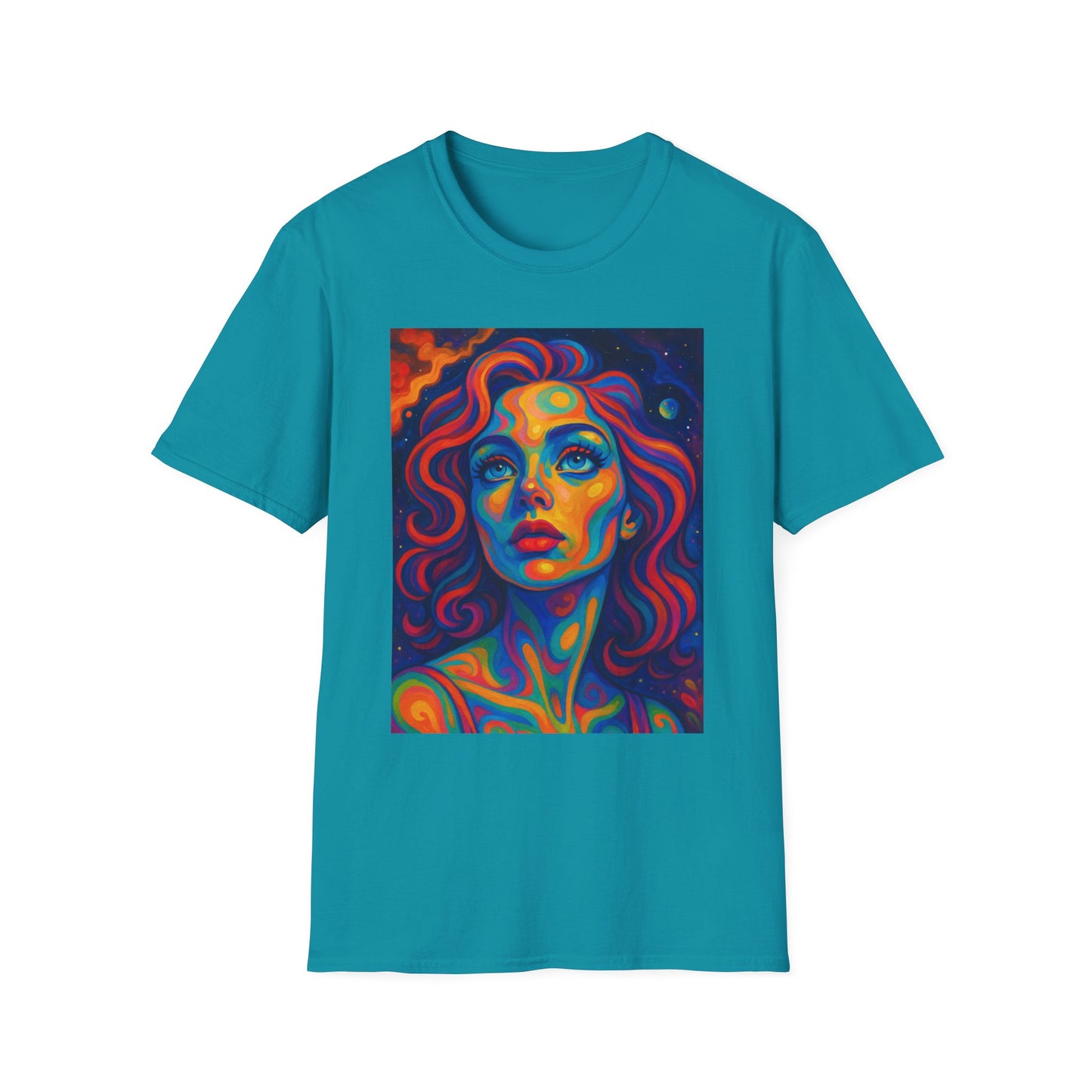 Psychedelic Woman Face Shirt | Trippy Pop Art T-Shirt | Colorful Surreal Portrait Tee | Gift for Art Lovers