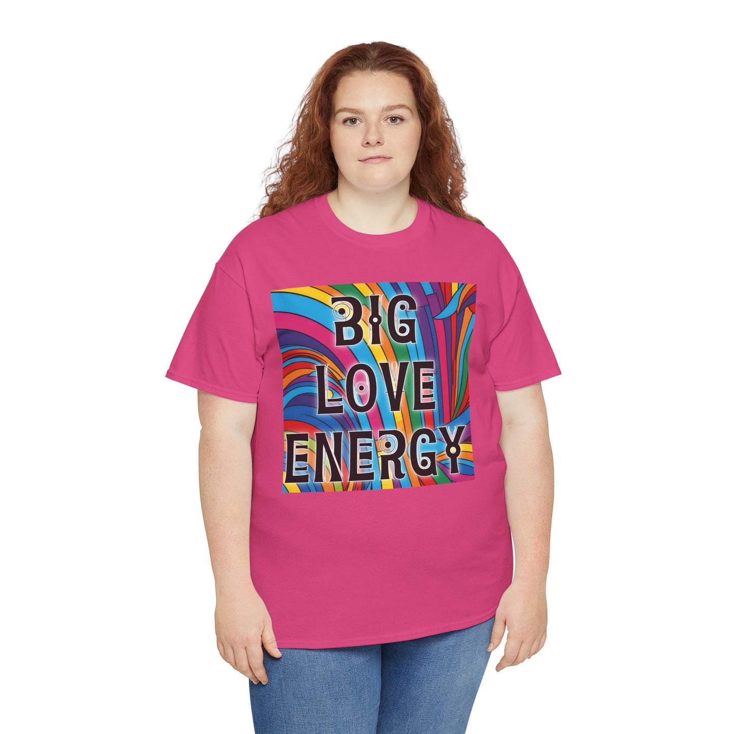 Big Love Energy Tee – Bold Rainbow Graphic T-Shirt