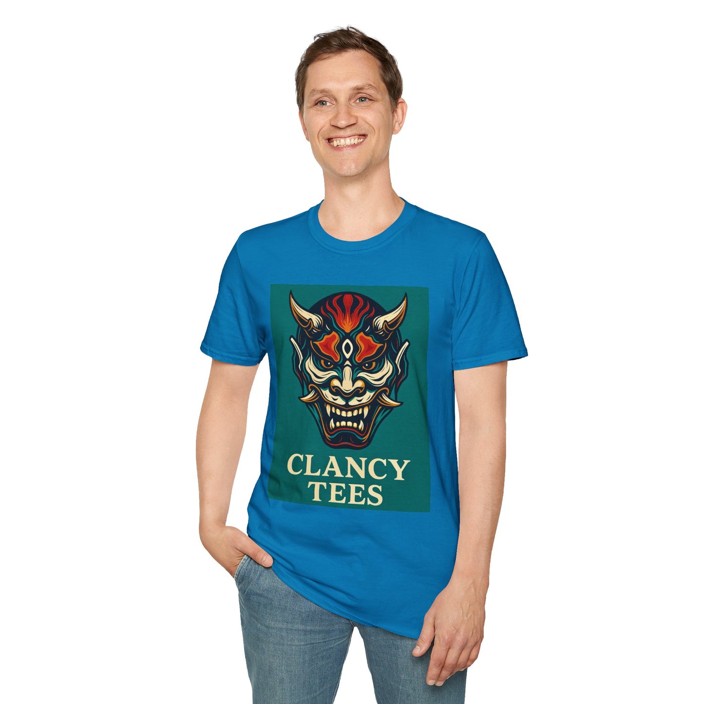Graphic T-Shirt with Unique Demon Design, Unisex Tee, Casual Wear, Gift for Fans, Halloween Apparel, Streetwear