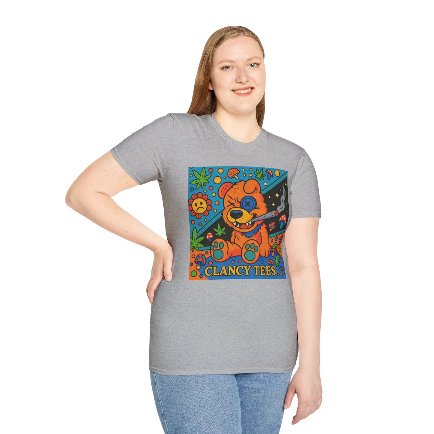 Vibrant Animal Graphic T-Shirt, Casual Tee for Pet Lovers, 420 Friendly Gift, Retro Style, Summer Wear, Fun Everyday Top