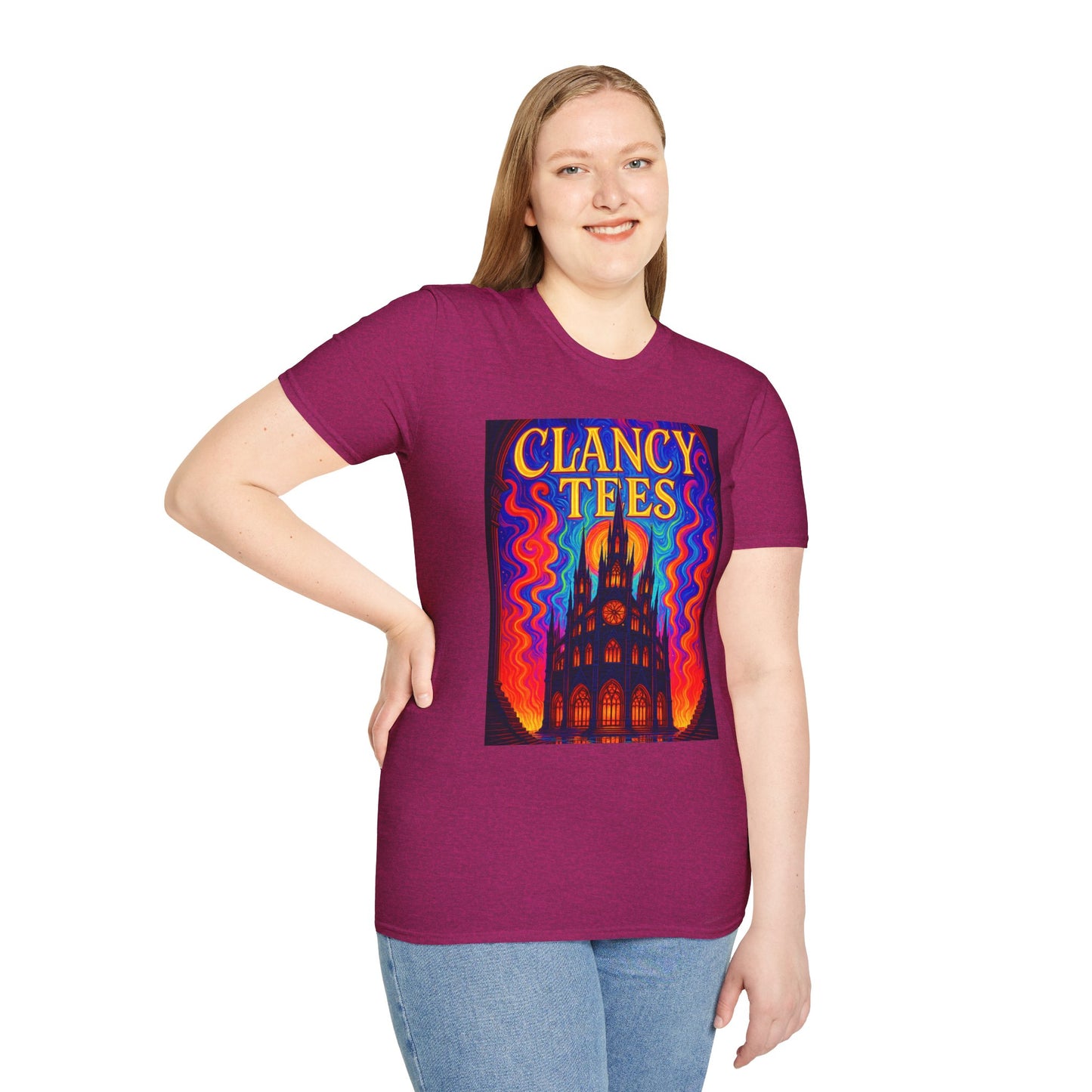 Psychedelic Cathedral Shirt – Trippy Gothic Church Tee – Gift for Art Nerds, Music Festival Fans, Visual Explorers, and Spiritual Weirdos