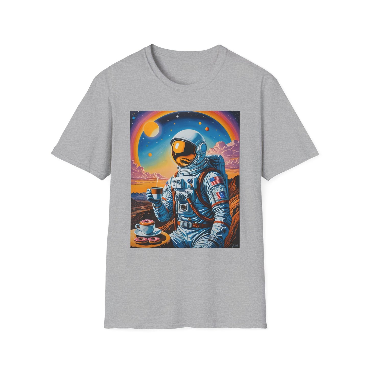 Astronaut-Themed Unisex T-Shirt, Space Lover Gift, Casual Tee, Galaxy Art Shirt, Unique Graphic Tee, Perfect for Birthdays