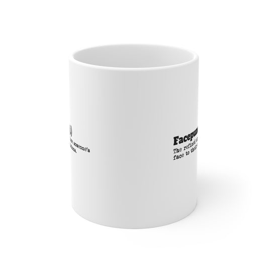 Facepunchy Definition Ceramic Mug 11oz – Funny Sarcastic Coffee Cup, Dark Humor Drinkware, Bold Quote Mug