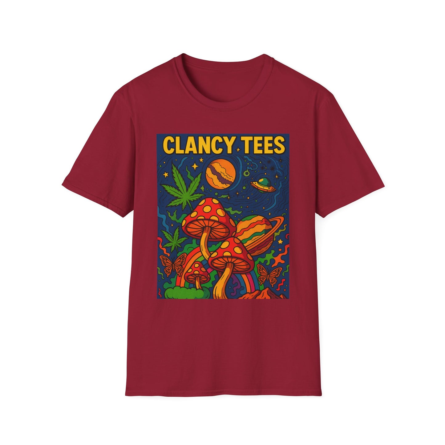 Psychedelic Mushroom T Shirt – Trippy Cosmic Graphic Tee, Stoner Festival Top, Gift for Psychedelic Art Lovers