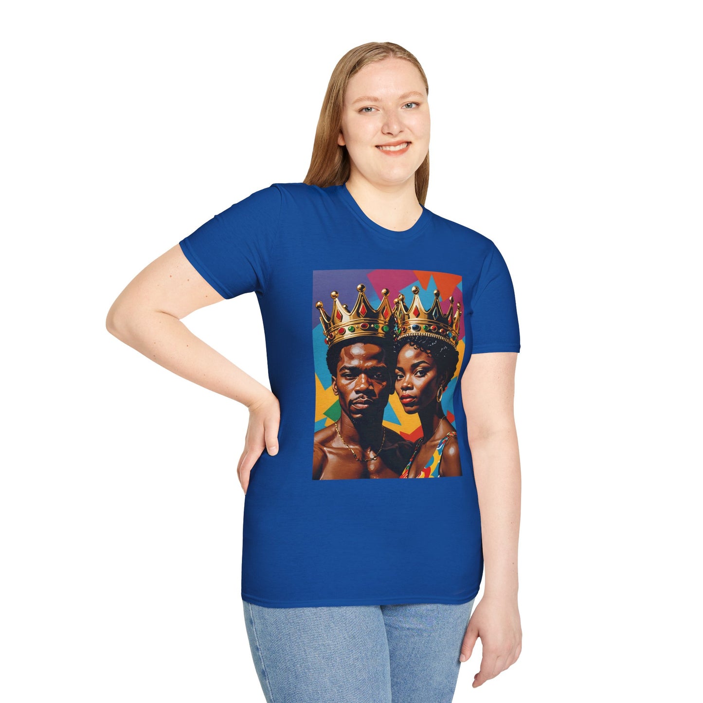 Royalty Crown T-Shirt Afrocentric Power Graphic Tee Black King Queen Shirt Bold Statement Apparel Gift for Couples Gift for Friends Gift for Culture Lovers