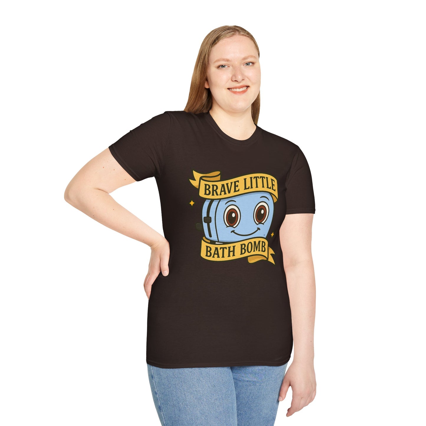 Brave Little Bath Bomb T-Shirt, Whimsical Tee for Kids, Fun Gift for Birthdays, Bath Lovers, Unique Graphic Shirt