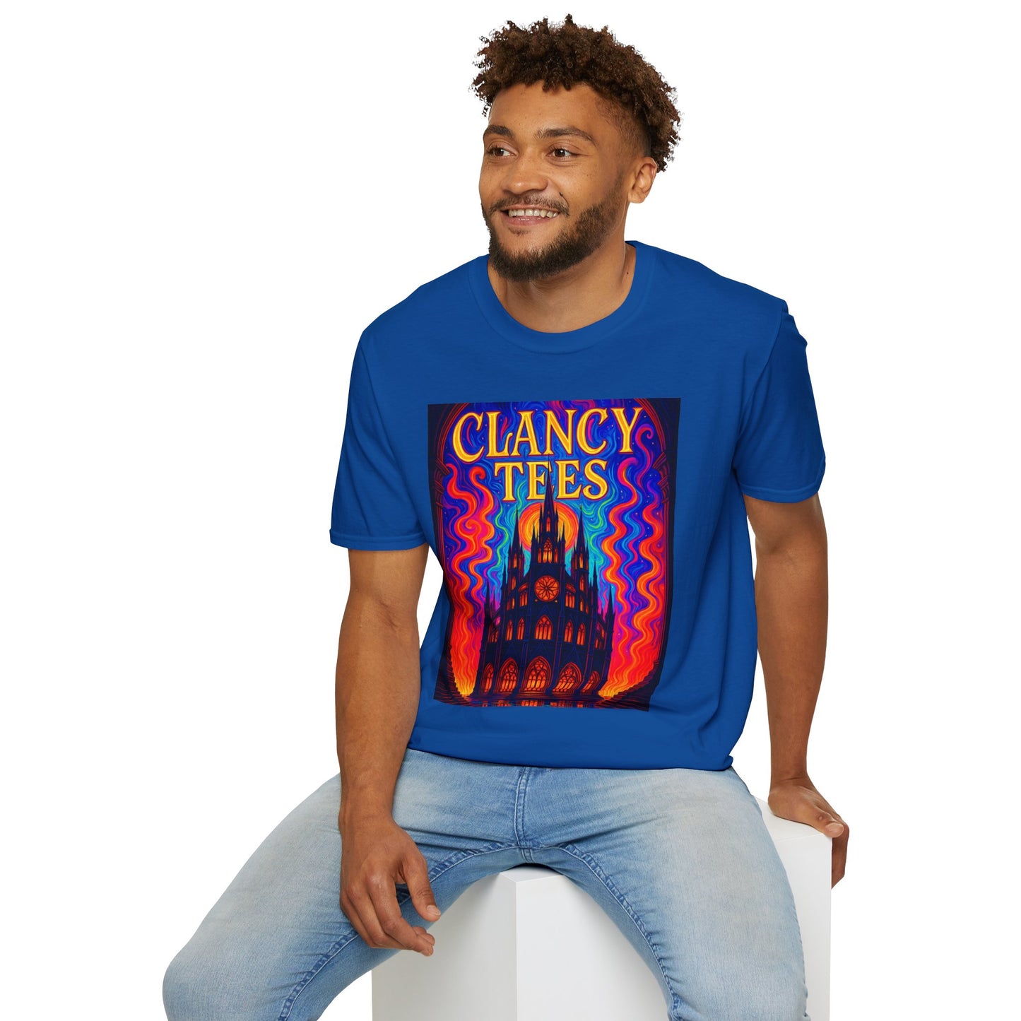 Psychedelic Cathedral Shirt – Trippy Gothic Church Tee – Gift for Art Nerds, Music Festival Fans, Visual Explorers, and Spiritual Weirdos