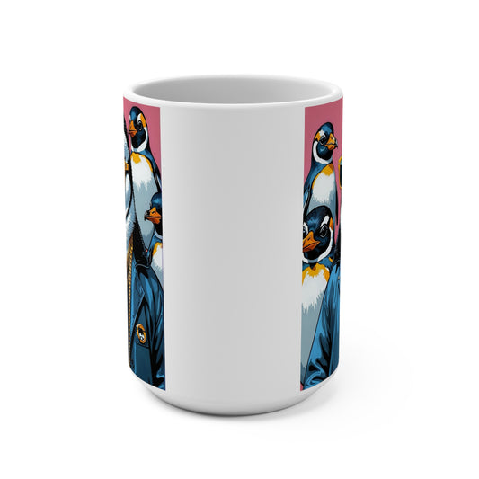 Gangster Penguin Coffee Mug Funny Animal Cup Unique Gift For Friends
