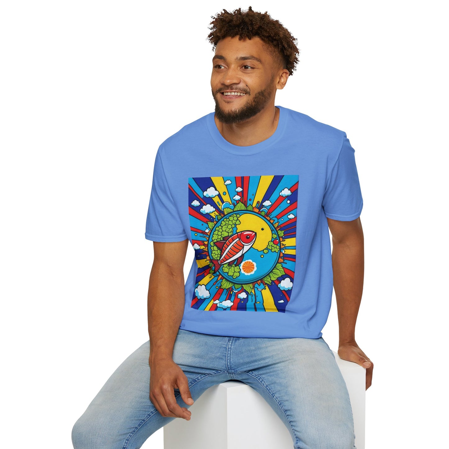 Trippy Sushi Shirt for Foodies Gift for Psychedelic Art Fans Funny Unisex Japanese Graphic Tee