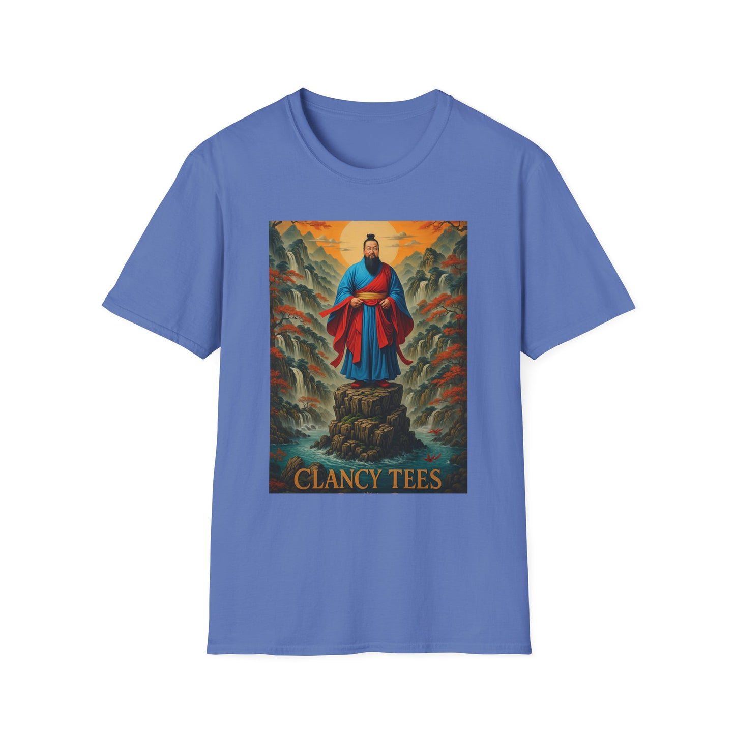 Ancient Warrior Monk T-Shirt Samurai Zen Mountain Tee Japanese Warrior Art Shirt Gift for Martial Arts Fans Gift for History Lovers Spiritual Art