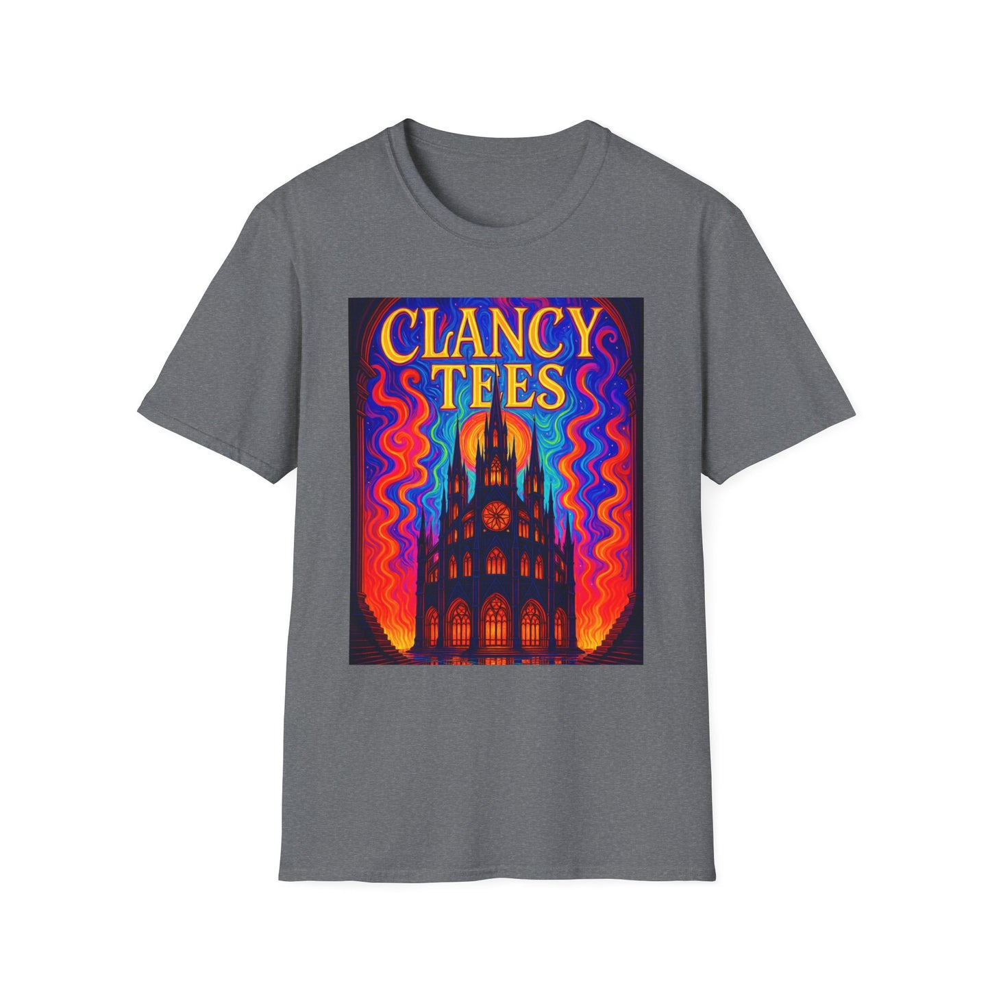 Psychedelic Cathedral Shirt – Trippy Gothic Church Tee – Gift for Art Nerds, Music Festival Fans, Visual Explorers, and Spiritual Weirdos
