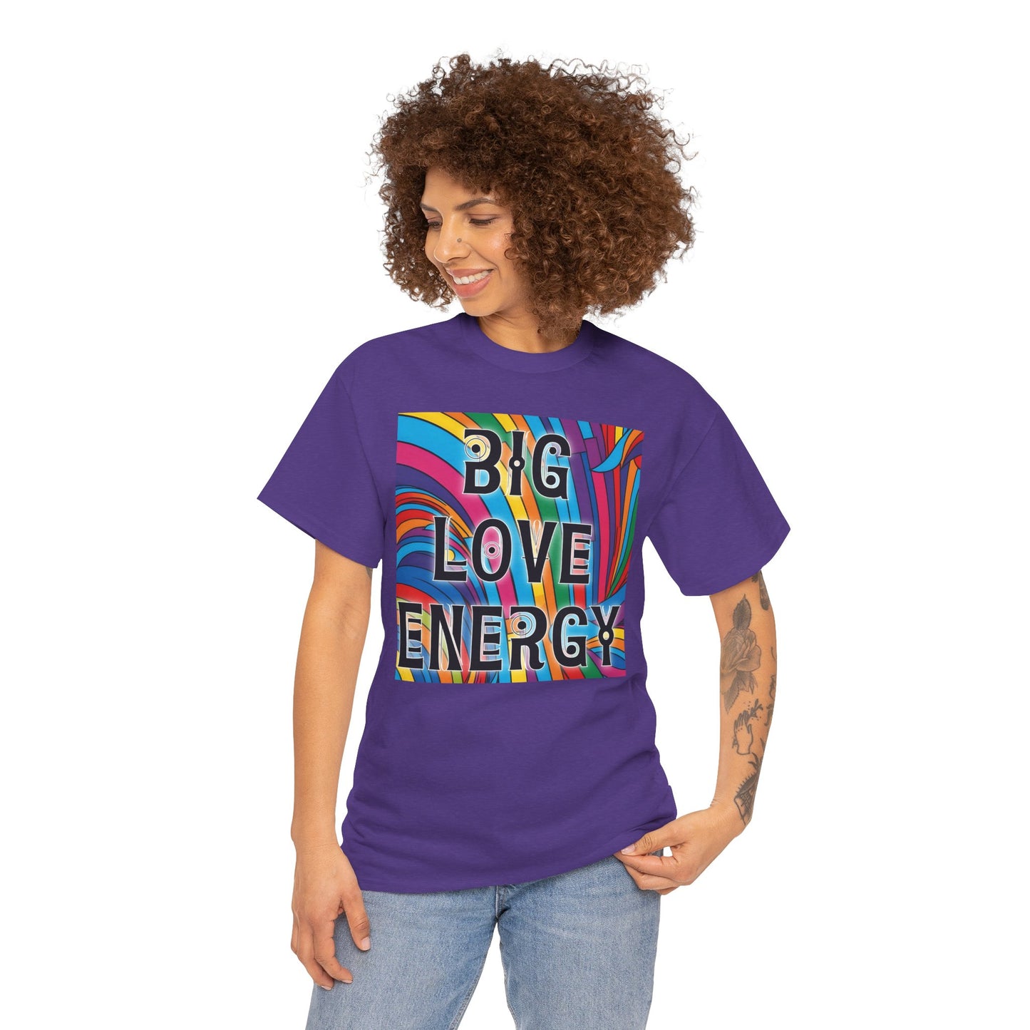Big Love Energy Tee – Bold Rainbow Graphic T-Shirt