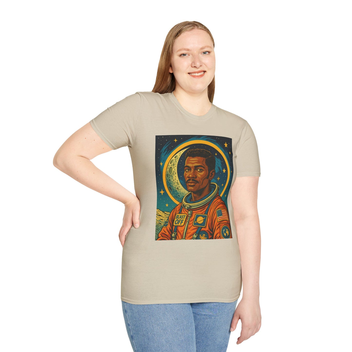 Afrofuturist Astronaut Shirt – Retro Space Art Tee – Gift for Sci-Fi Fans, Black Space History Buffs, Dreamers, Visionaries, and Cosmic Thinkers