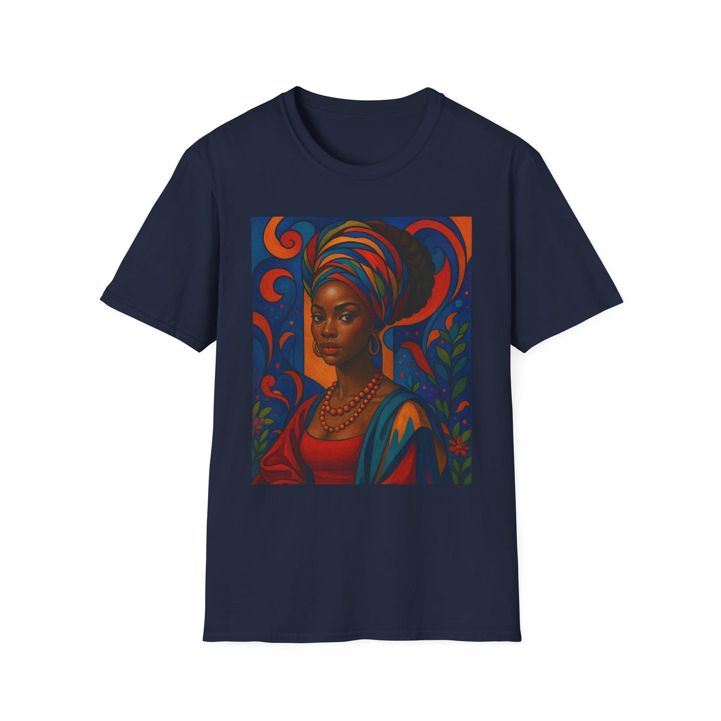 Afrocentric Queen T Shirt Bold Colorful African Art Tee for Black Women Melanin Magic Lovers Cultural Pride Streetwear and Afro Art Enthusiasts