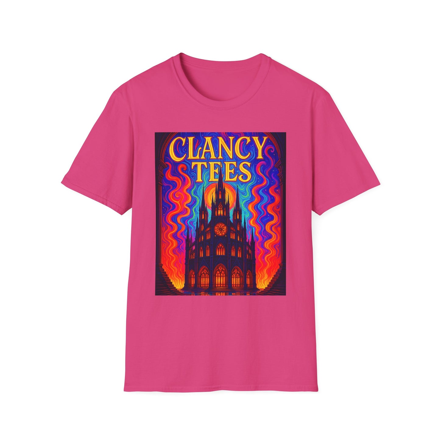 Psychedelic Cathedral Shirt – Trippy Gothic Church Tee – Gift for Art Nerds, Music Festival Fans, Visual Explorers, and Spiritual Weirdos