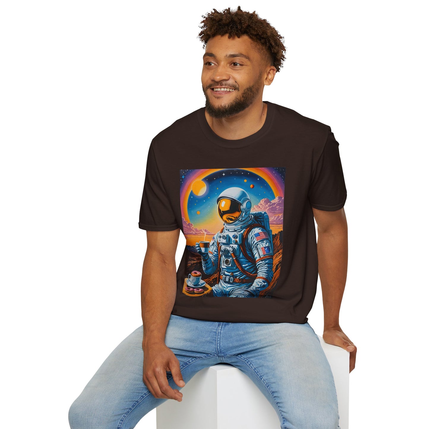 Astronaut-Themed Unisex T-Shirt, Space Lover Gift, Casual Tee, Galaxy Art Shirt, Unique Graphic Tee, Perfect for Birthdays