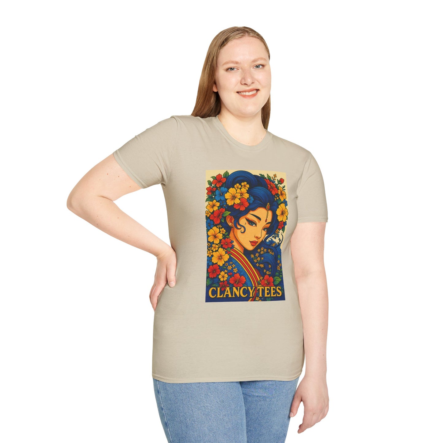 Bohemian Floral Graphic Tee, Unisex T-Shirt, Vintage Style Shirt, Gift for Her, Summer Fashion Essential