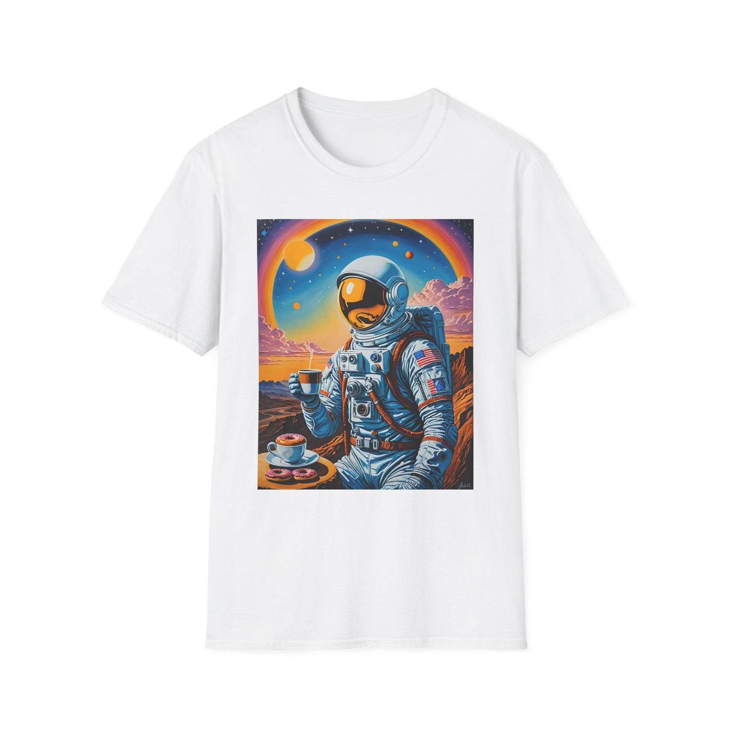 Astronaut-Themed Unisex T-Shirt, Space Lover Gift, Casual Tee, Galaxy Art Shirt, Unique Graphic Tee, Perfect for Birthdays