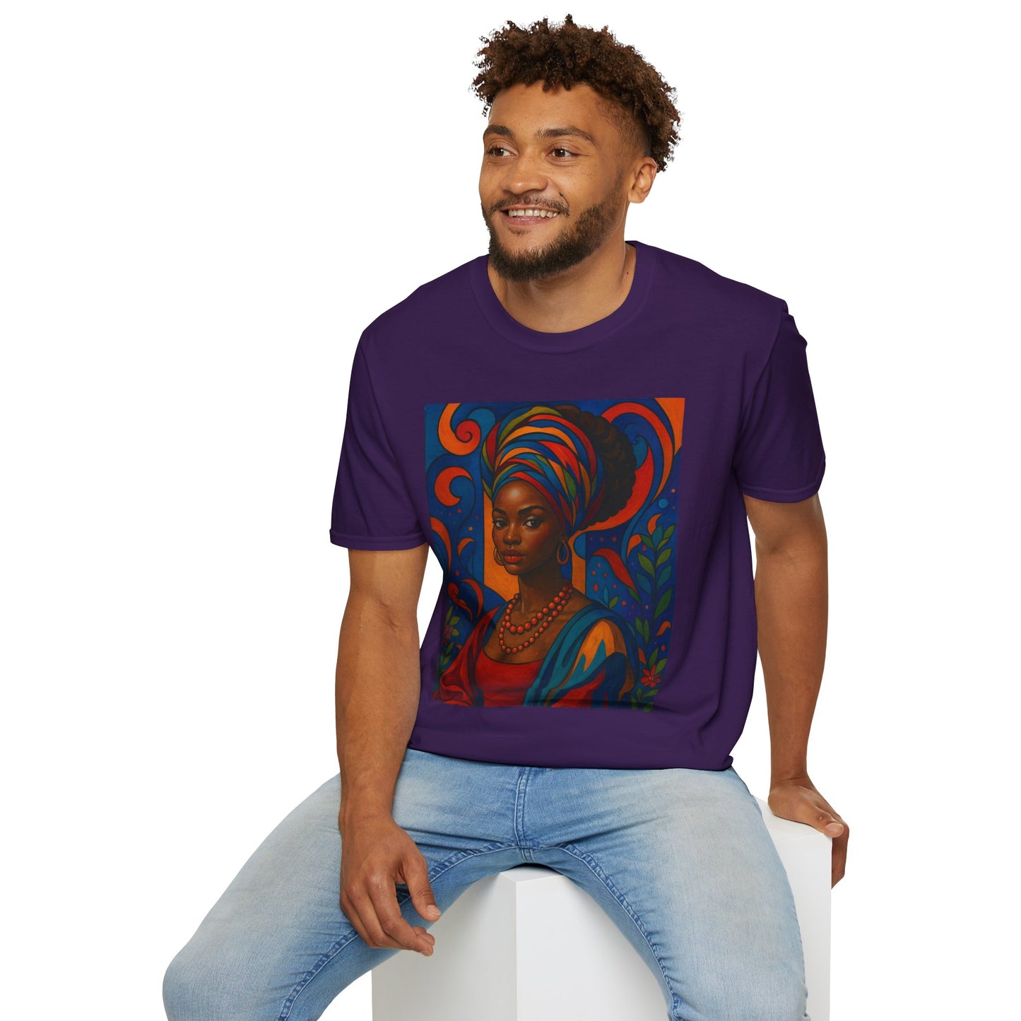 Afrocentric Queen T Shirt Bold Colorful African Art Tee for Black Women Melanin Magic Lovers Cultural Pride Streetwear and Afro Art Enthusiasts