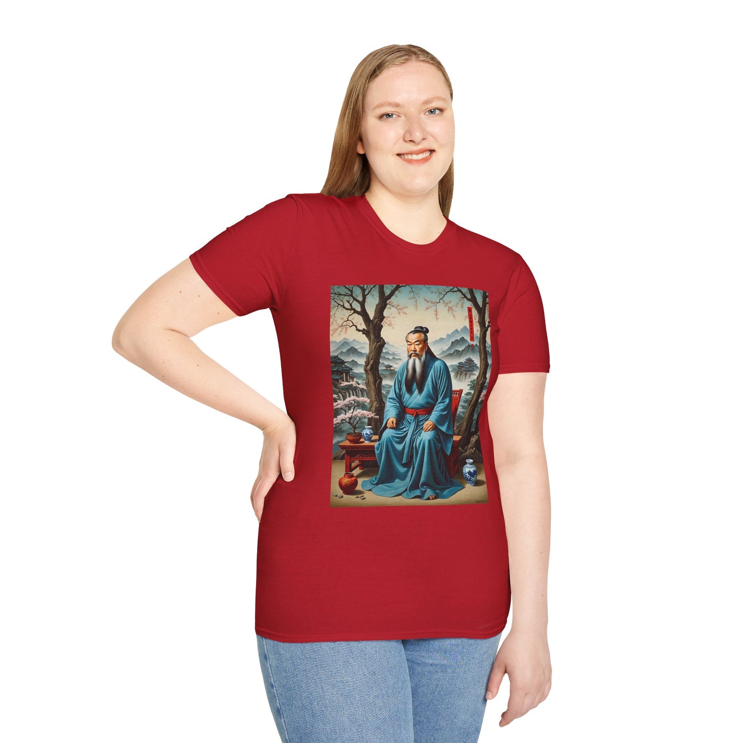 Ancient Scholar T-Shirt Eastern Wisdom Graphic Tee Traditional Art Shirt Gift for History Buffs Gift for Philosophy Fans Timeless Cultural Artwork