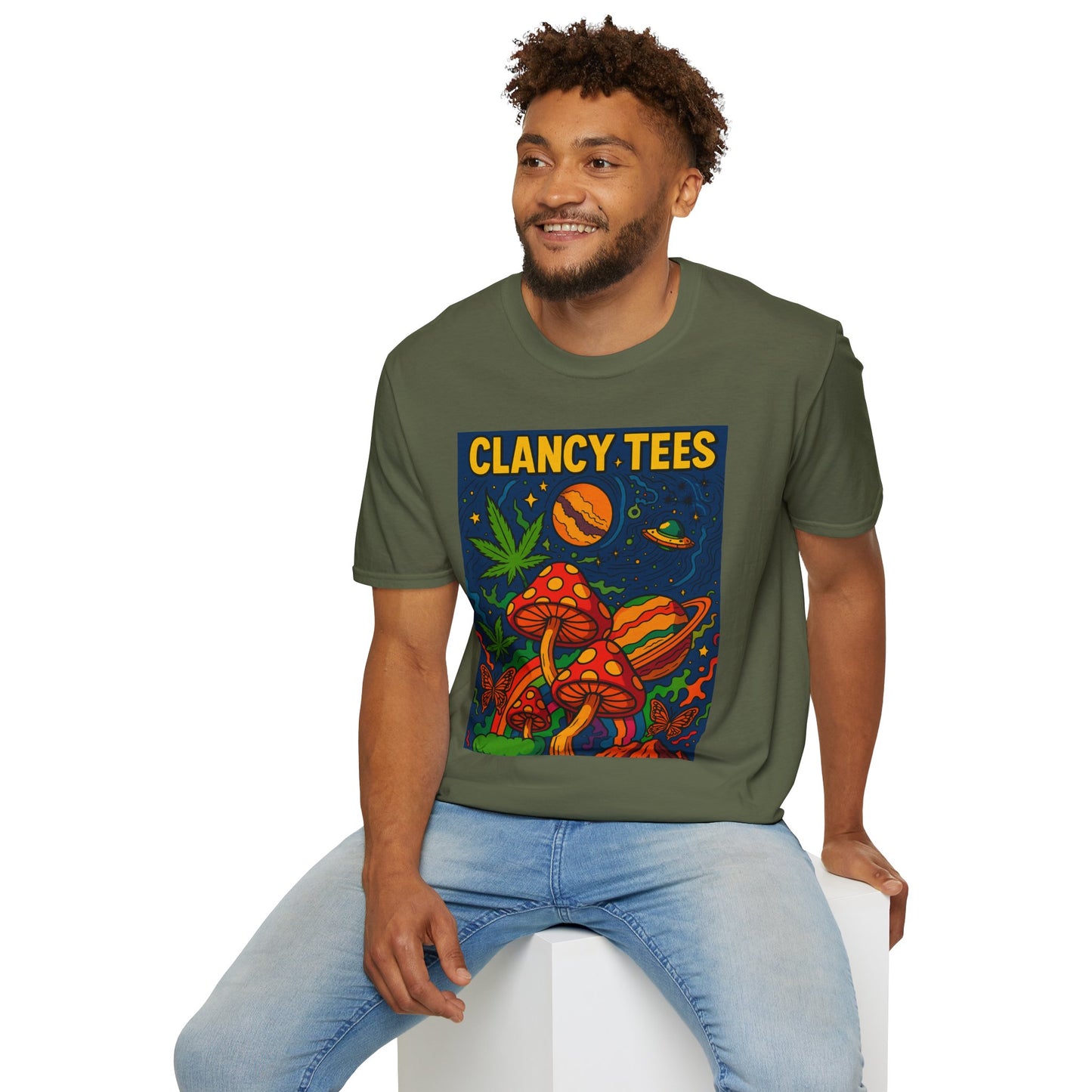 Psychedelic Mushroom T Shirt – Trippy Cosmic Graphic Tee, Stoner Festival Top, Gift for Psychedelic Art Lovers