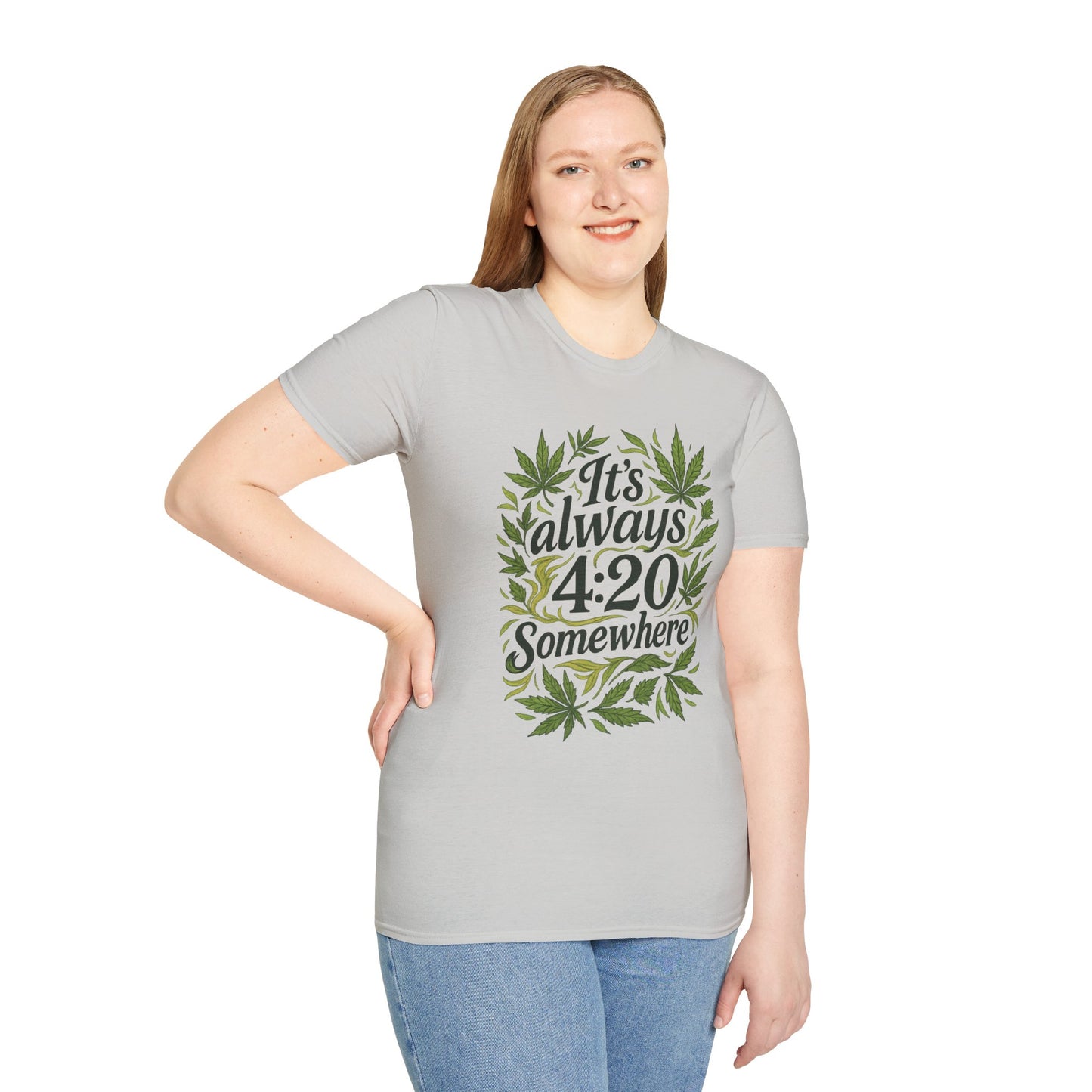 It’s Always 420 Somewhere Shirt Funny Weed Tee Gift for Stoners Cannabis Lovers High AF Pothead Humor Smoke Culture T Shirt for Marijuana Enthusiasts