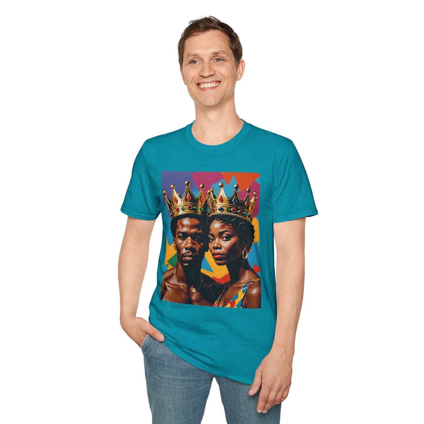 Royalty Crown T-Shirt Afrocentric Power Graphic Tee Black King Queen Shirt Bold Statement Apparel Gift for Couples Gift for Friends Gift for Culture Lovers