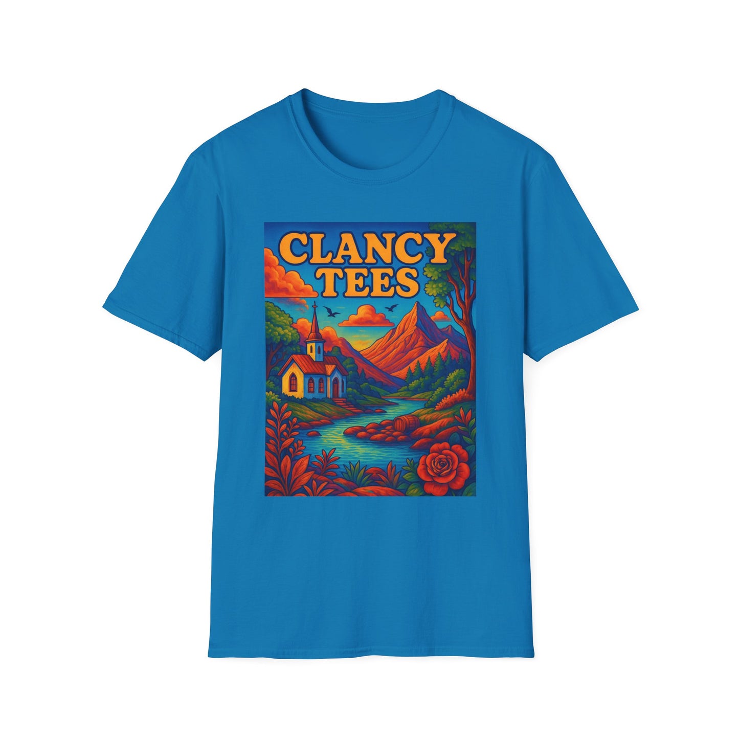 Vibrant Scenic Unisex T-Shirt, Outdoor Adventure Tee, Nature Lover Apparel, Art-Inspired Casual Wear, Gift for All Occasions, Clancy Tees