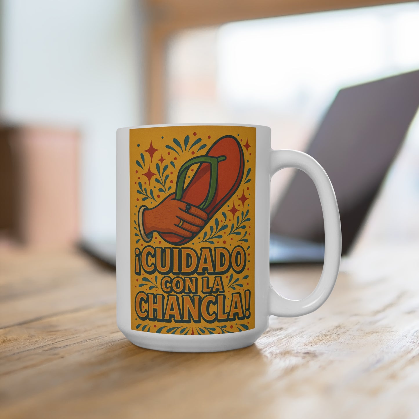 Cuidado Con La Chancla Coffee Mug Funny Spanish Ceramic Cup Gift For Mom