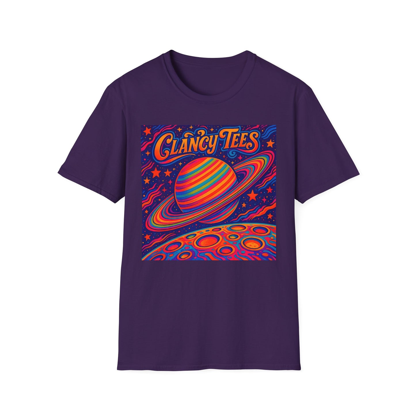 Psychedelic Saturn Shirt – Trippy Outer Space Graphic Tee with Colorful Planet Art – Gift for Stargazers, Spaceheads, and Cosmic Explorers