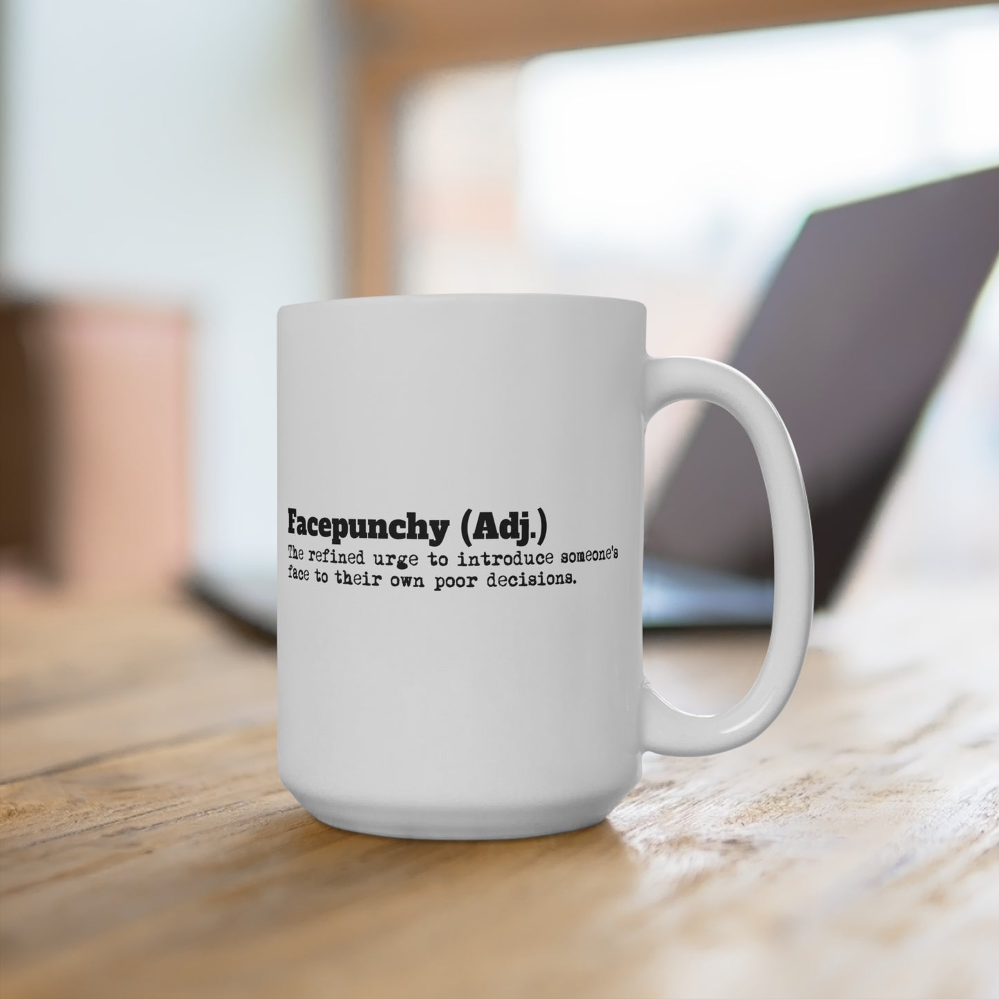 Facepunchy Definition Mug Funny Sarcastic Coffee Cup Ceramic Drinkware Gift for Coworkers