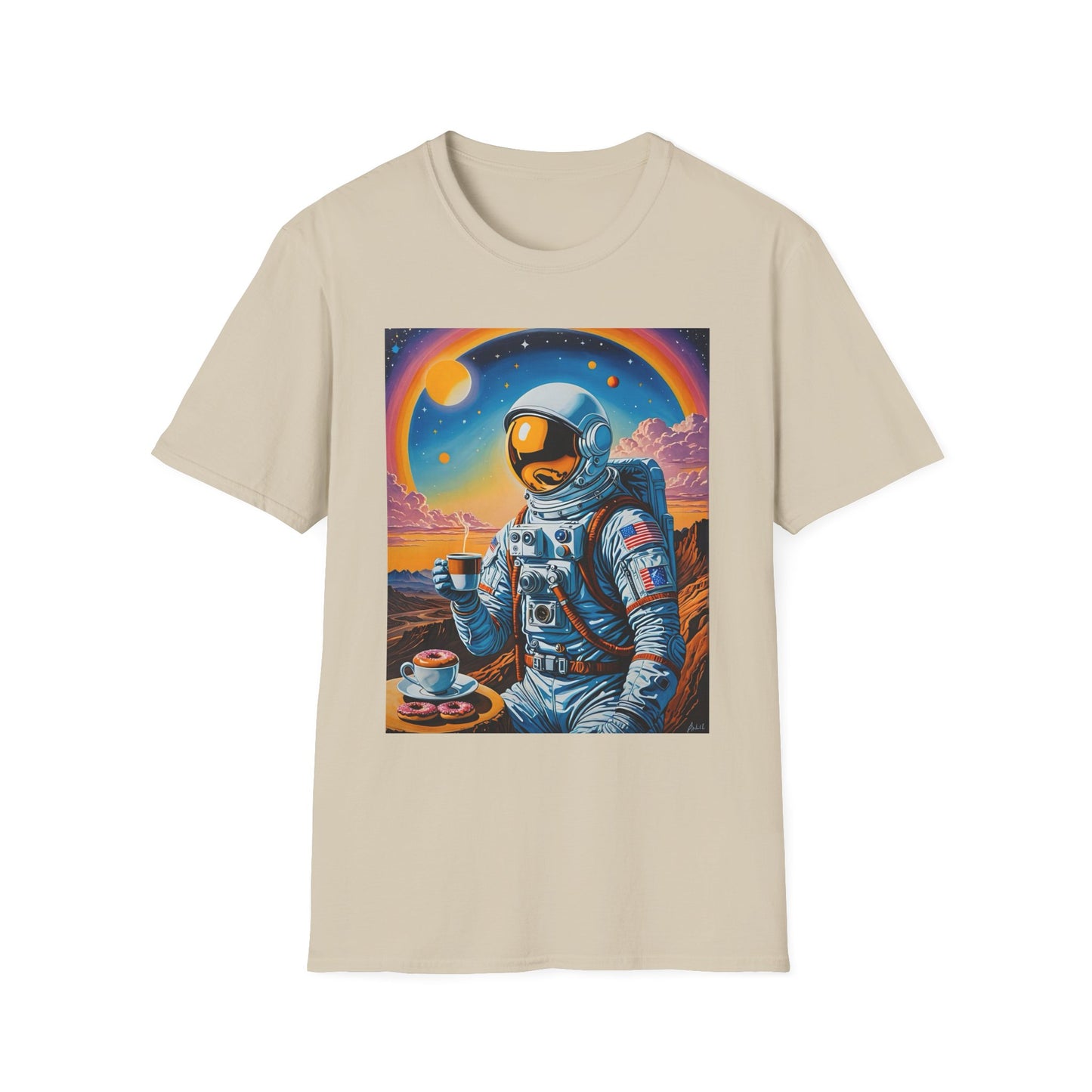 Astronaut-Themed Unisex T-Shirt, Space Lover Gift, Casual Tee, Galaxy Art Shirt, Unique Graphic Tee, Perfect for Birthdays
