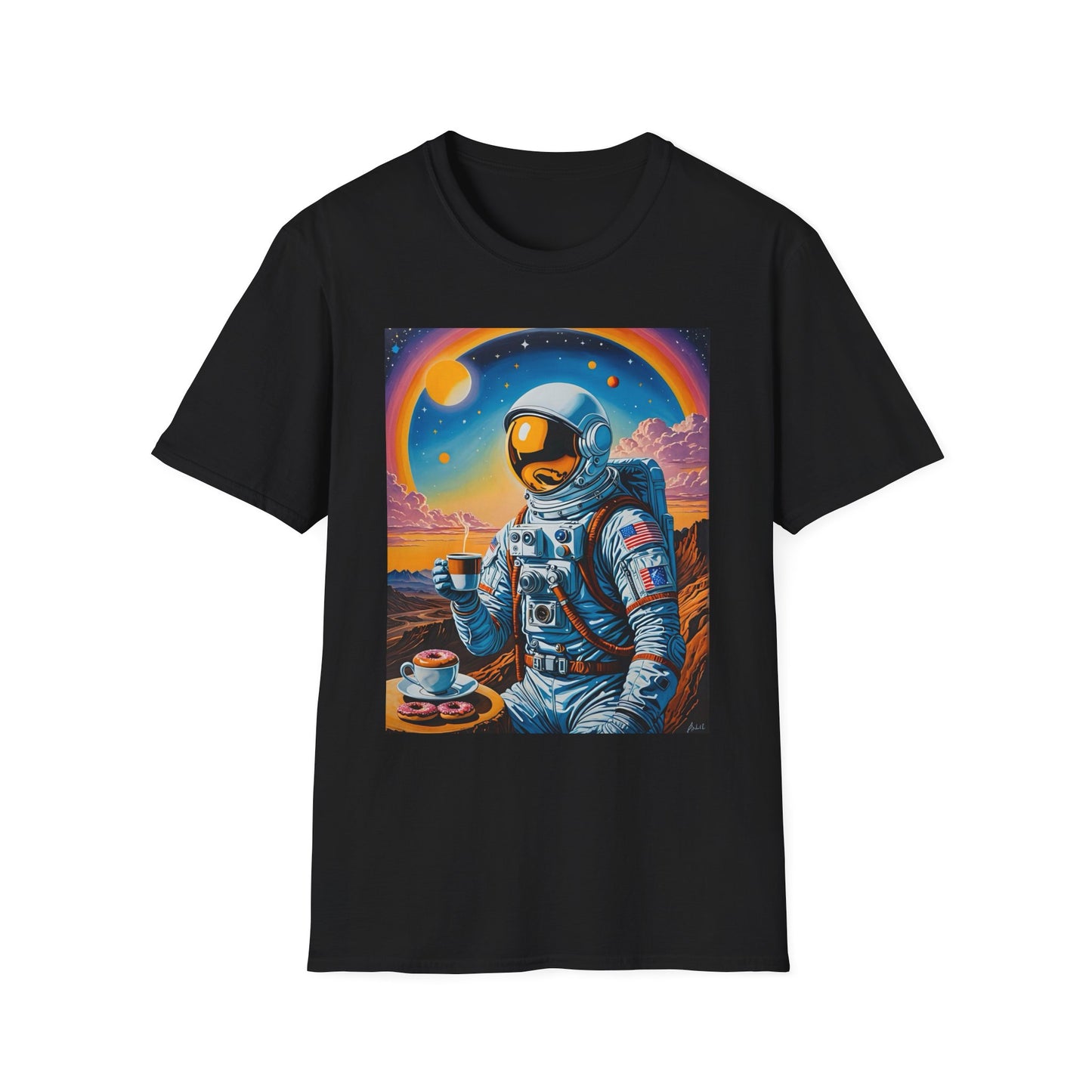 Astronaut-Themed Unisex T-Shirt, Space Lover Gift, Casual Tee, Galaxy Art Shirt, Unique Graphic Tee, Perfect for Birthdays