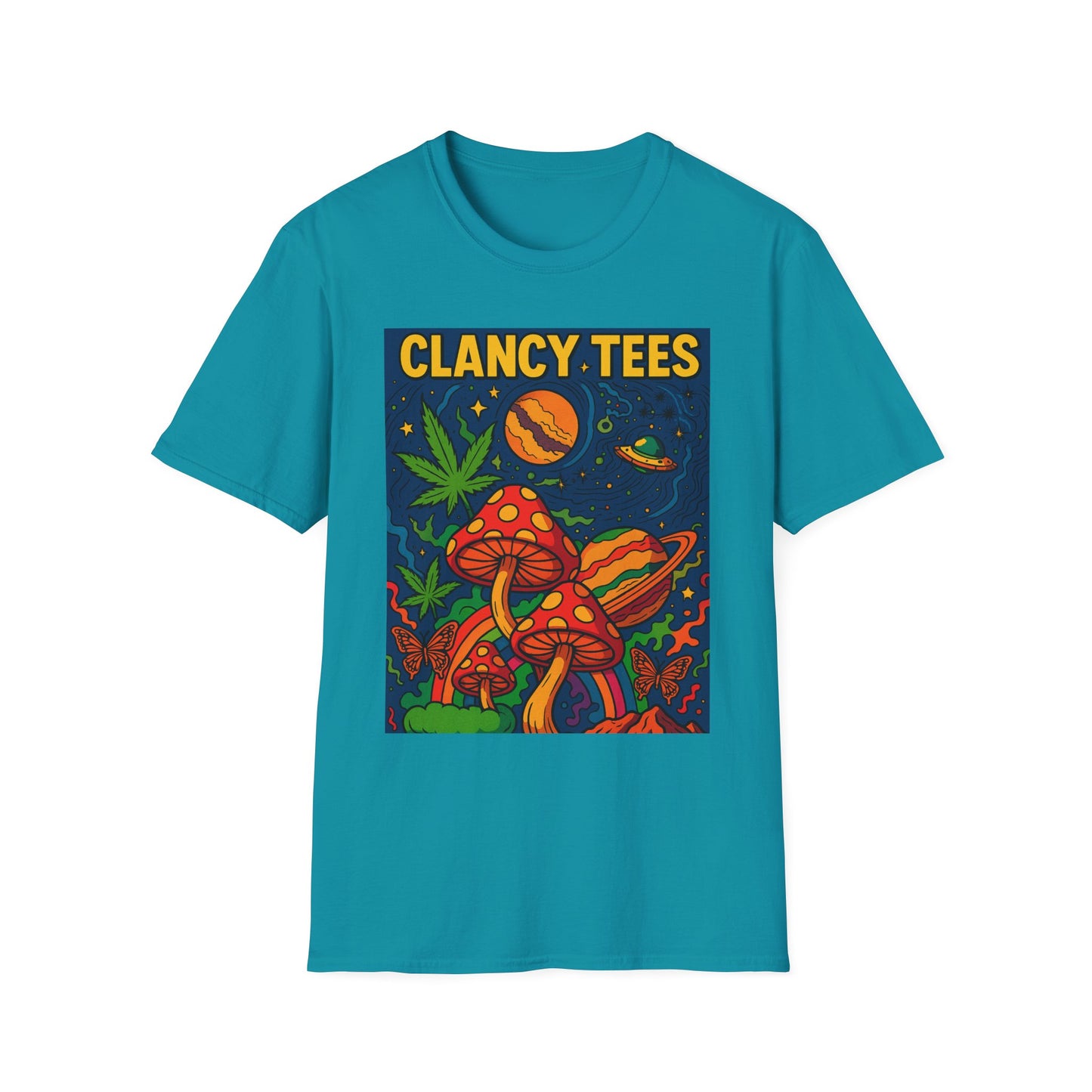Psychedelic Mushroom T Shirt – Trippy Cosmic Graphic Tee, Stoner Festival Top, Gift for Psychedelic Art Lovers