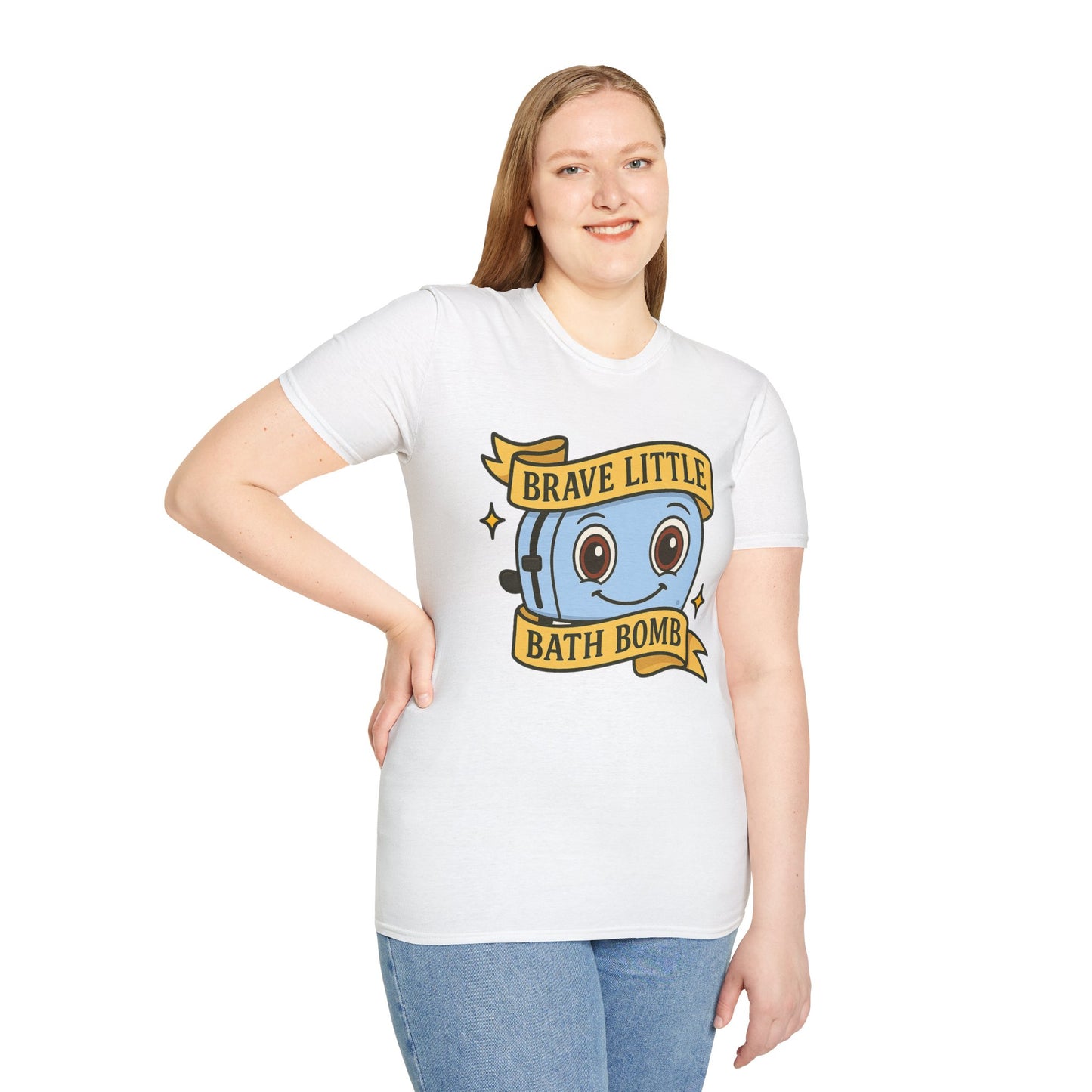 Brave Little Bath Bomb T-Shirt, Whimsical Tee for Kids, Fun Gift for Birthdays, Bath Lovers, Unique Graphic Shirt