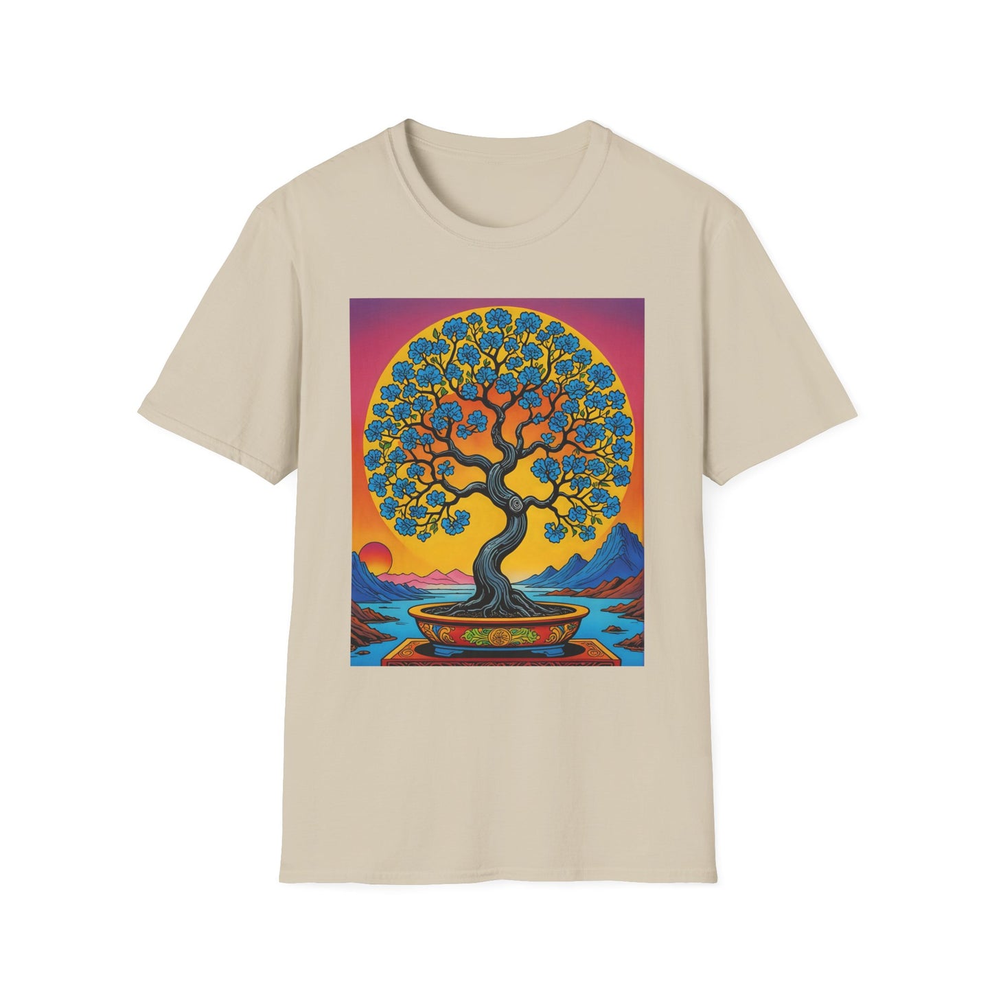Spiritual Tree Graphic T-Shirt | Unisex Softstyle Tee | Nature Lover Gift | Bohemian Apparel | Yoga Shirt | Eco-Friendly Clothing | Art Tee