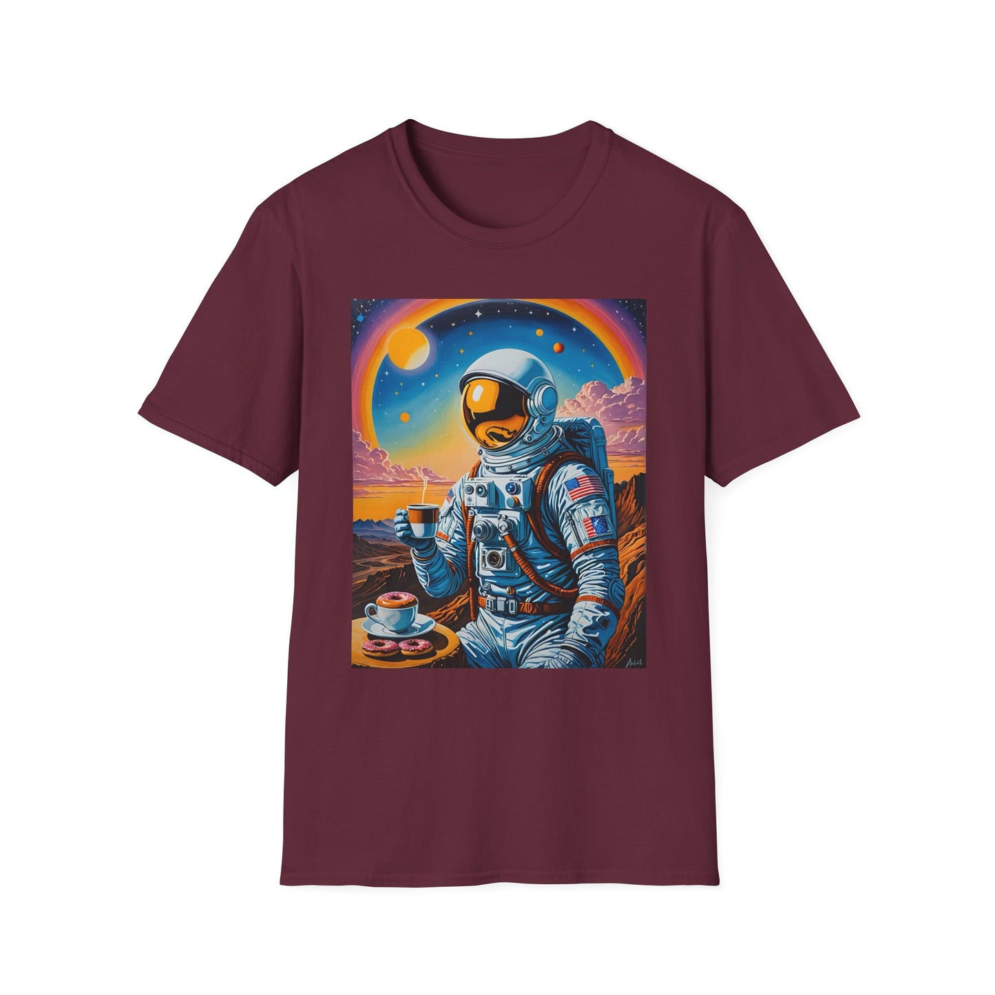 Astronaut-Themed Unisex T-Shirt, Space Lover Gift, Casual Tee, Galaxy Art Shirt, Unique Graphic Tee, Perfect for Birthdays