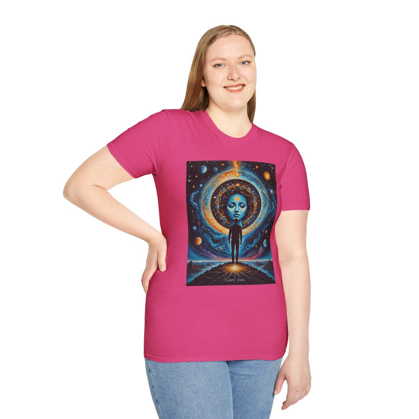Cosmic Portal T-Shirt – Surreal Galaxy Art Tee – Gift for Spiritual Thinkers, Psychedelic Art Lovers, and Astral Projection Enthusiasts