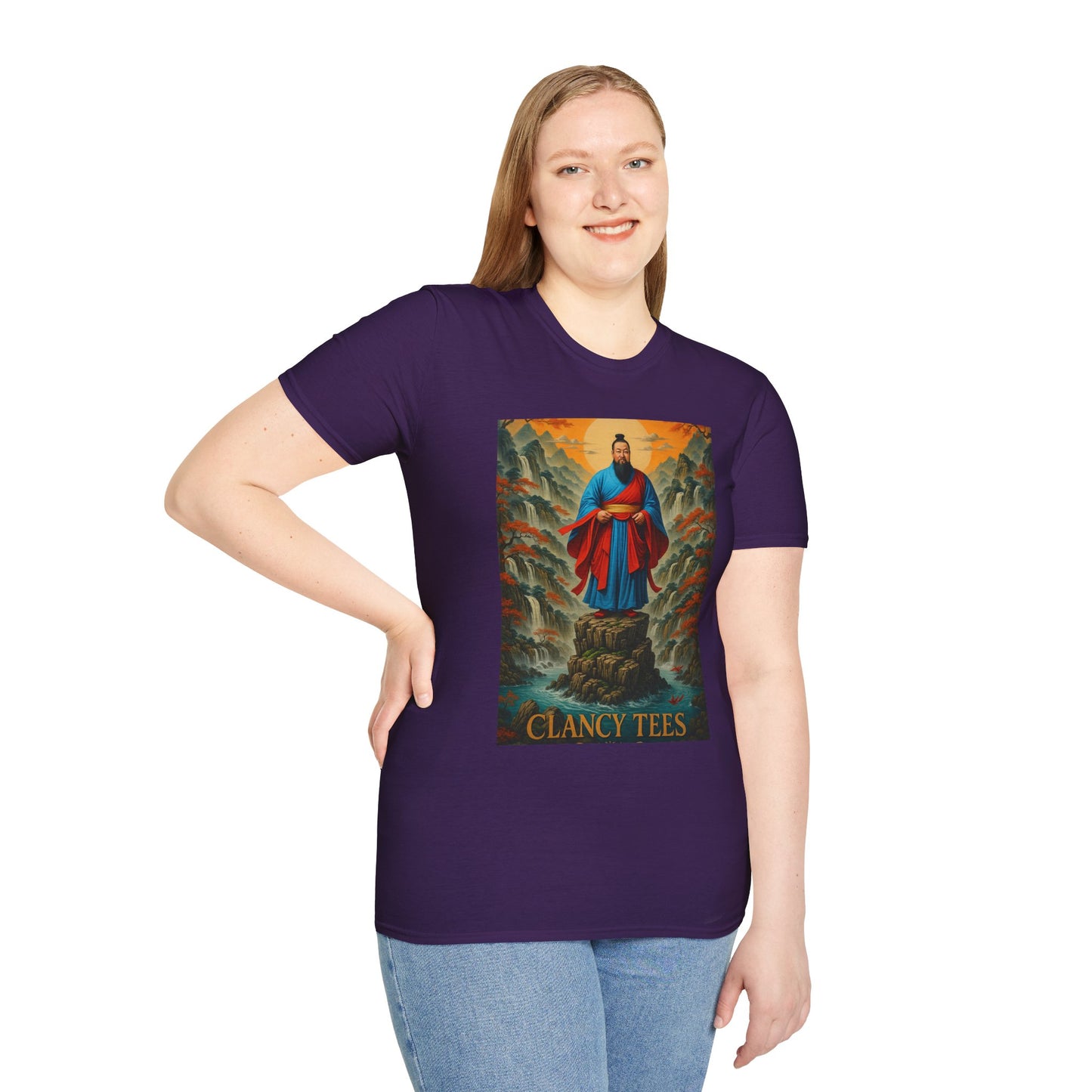 Ancient Warrior Monk T-Shirt Samurai Zen Mountain Tee Japanese Warrior Art Shirt Gift for Martial Arts Fans Gift for History Lovers Spiritual Art