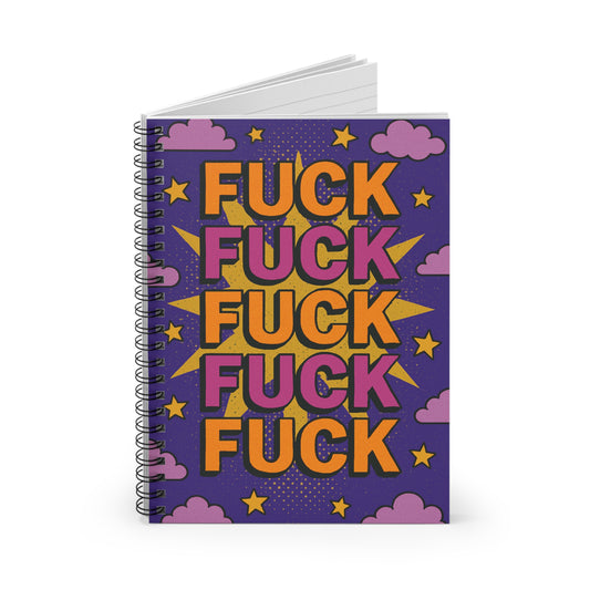 Funny Profanity Spiral Notebook Ruled Line Journal Gift for Students Writers