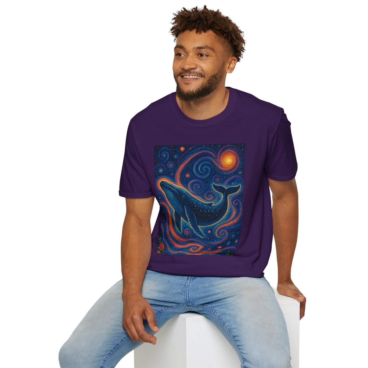 Cosmic Whale T-Shirt – Surreal Space Ocean Graphic Tee – Spiritual Whale Shirt Gift for Dreamers, Stargazers, Nature Nerds & Trippy Art Collectors
