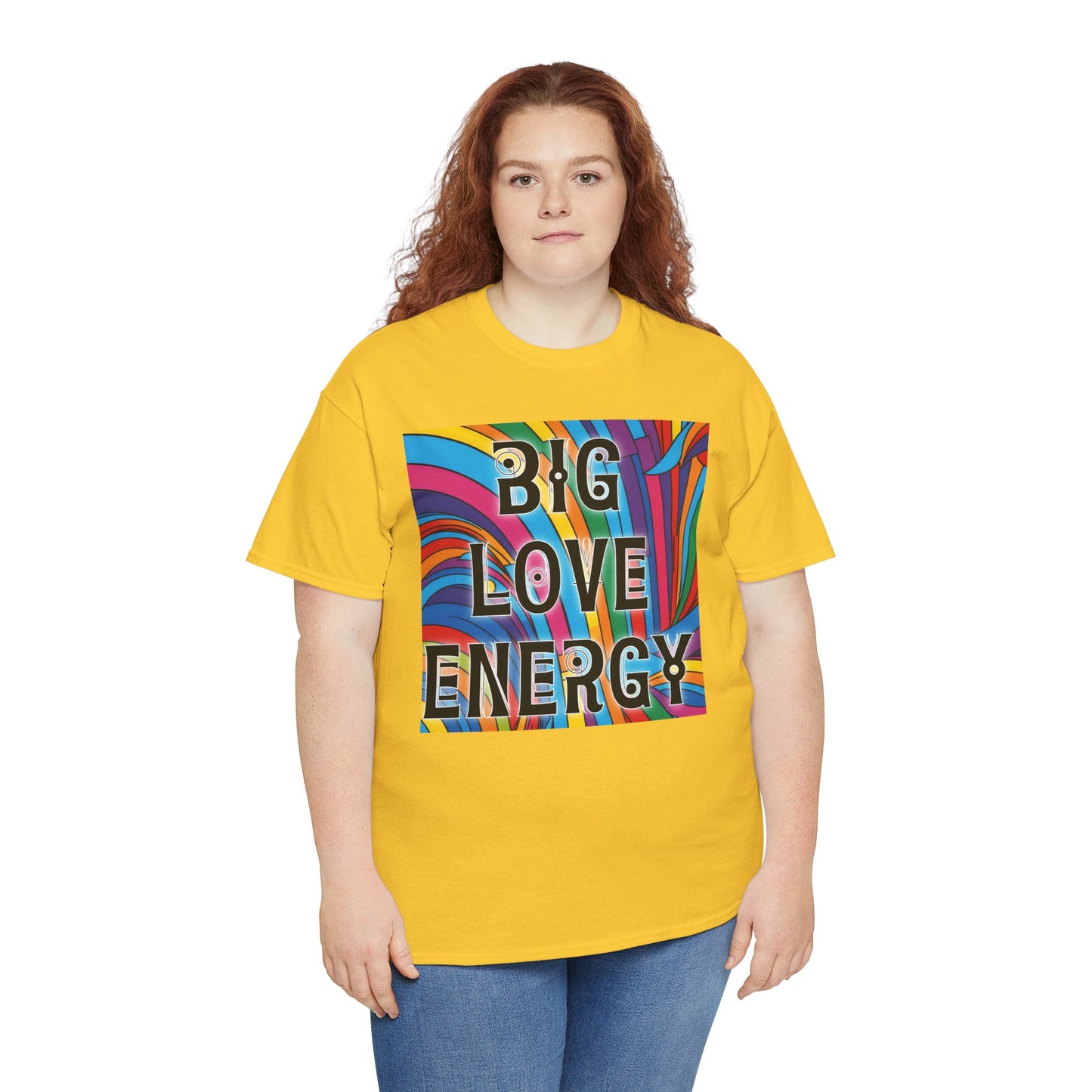 Big Love Energy Tee – Bold Rainbow Graphic T-Shirt