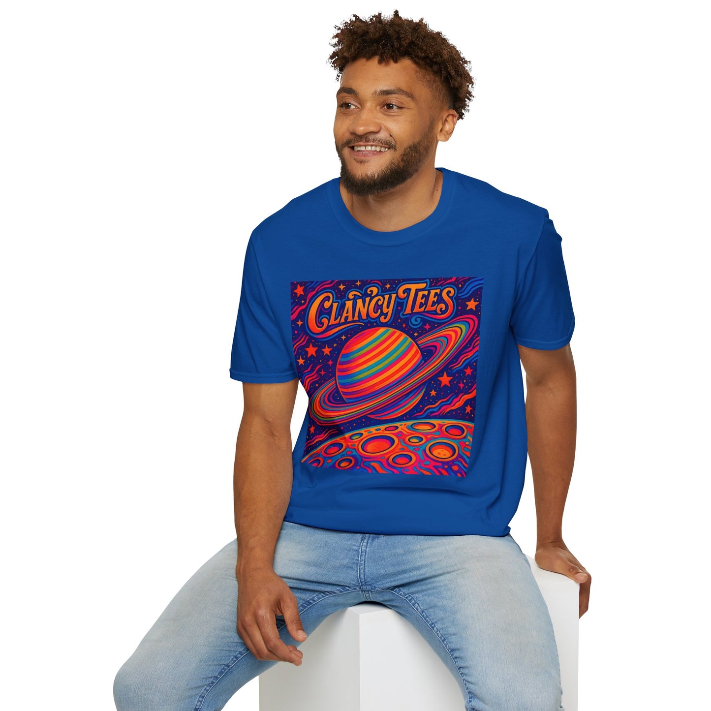 Psychedelic Saturn Shirt – Trippy Outer Space Graphic Tee with Colorful Planet Art – Gift for Stargazers, Spaceheads, and Cosmic Explorers