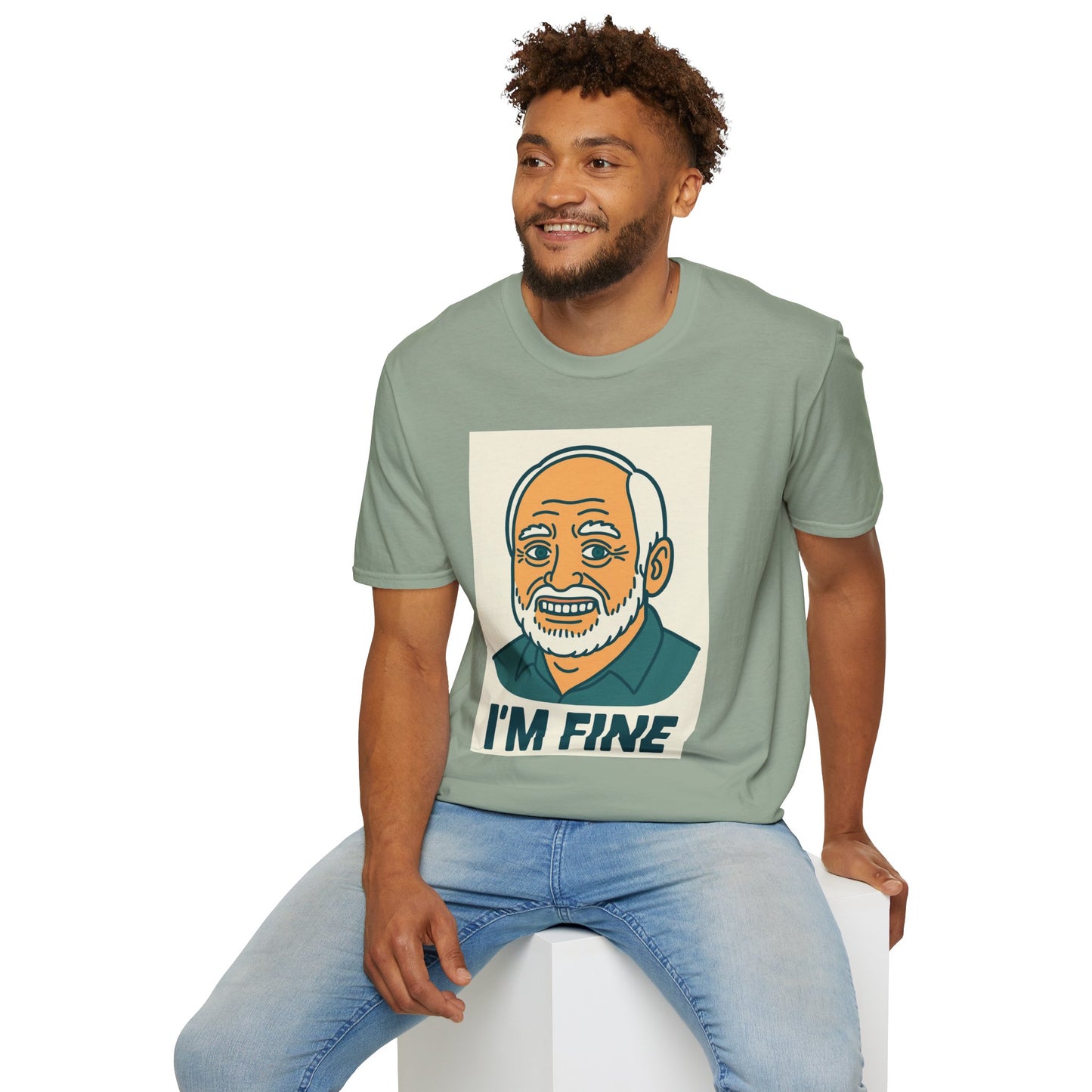 Humorous Unisex T-Shirt - 'I'M FINE', Funny Gift, Casual Wear, Everyday Humor, Father's Day Tee, Gift for Dad