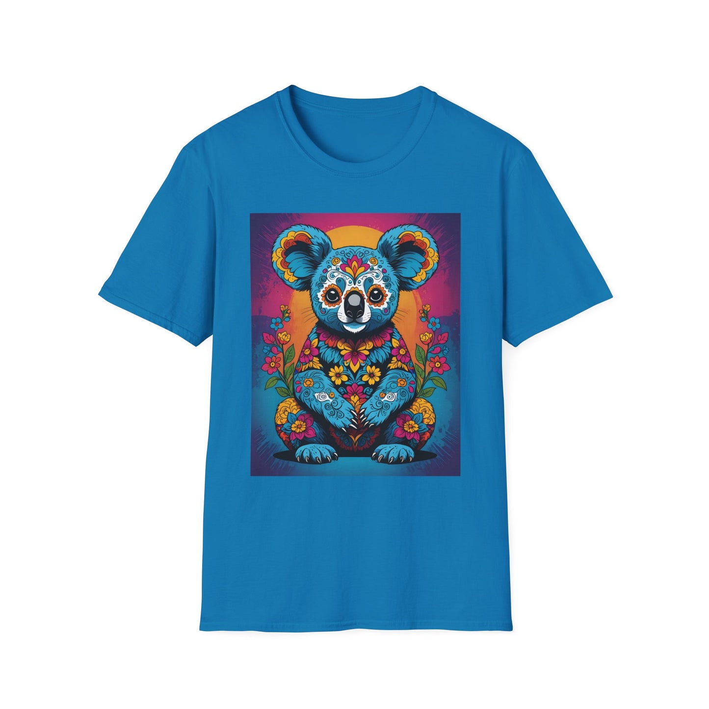 Psychedelic Koala T Shirt Trippy Animal Graphic Tee Colorful Festival Top Gift for Nature Lovers