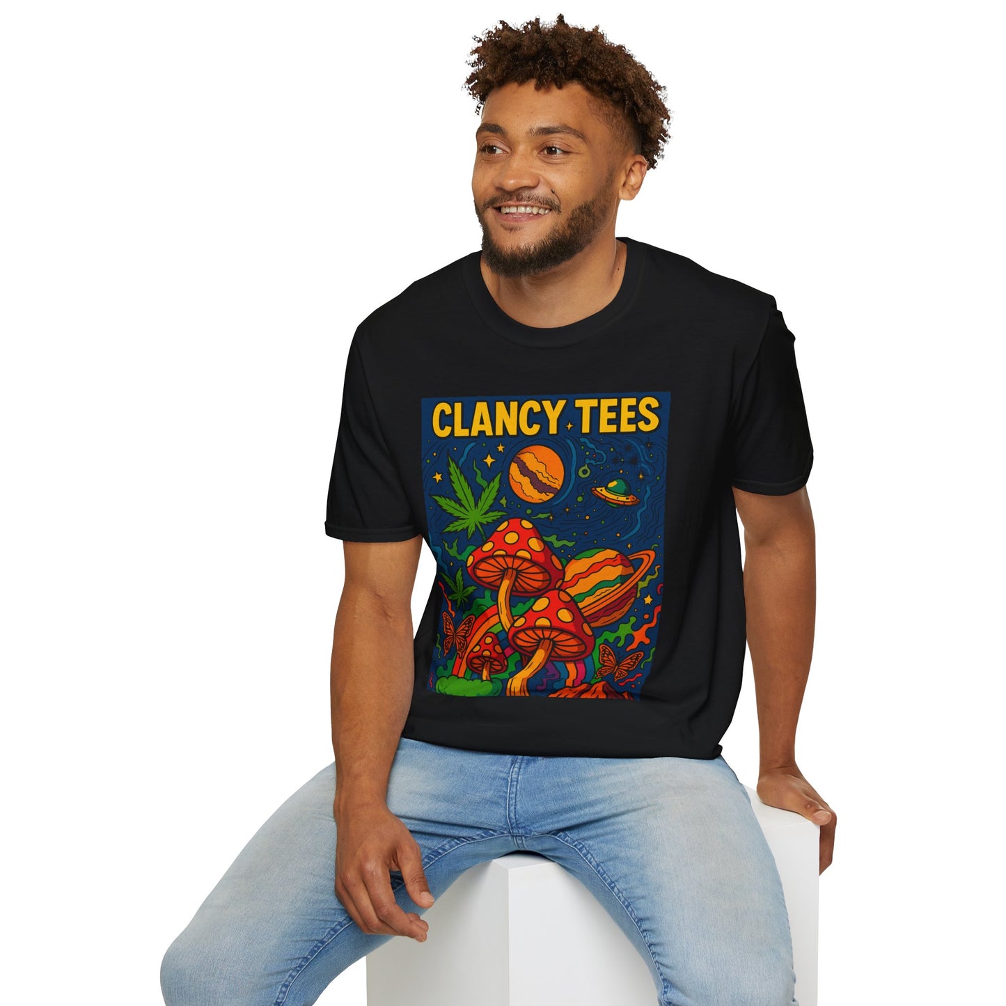 Psychedelic Mushroom T Shirt – Trippy Cosmic Graphic Tee, Stoner Festival Top, Gift for Psychedelic Art Lovers