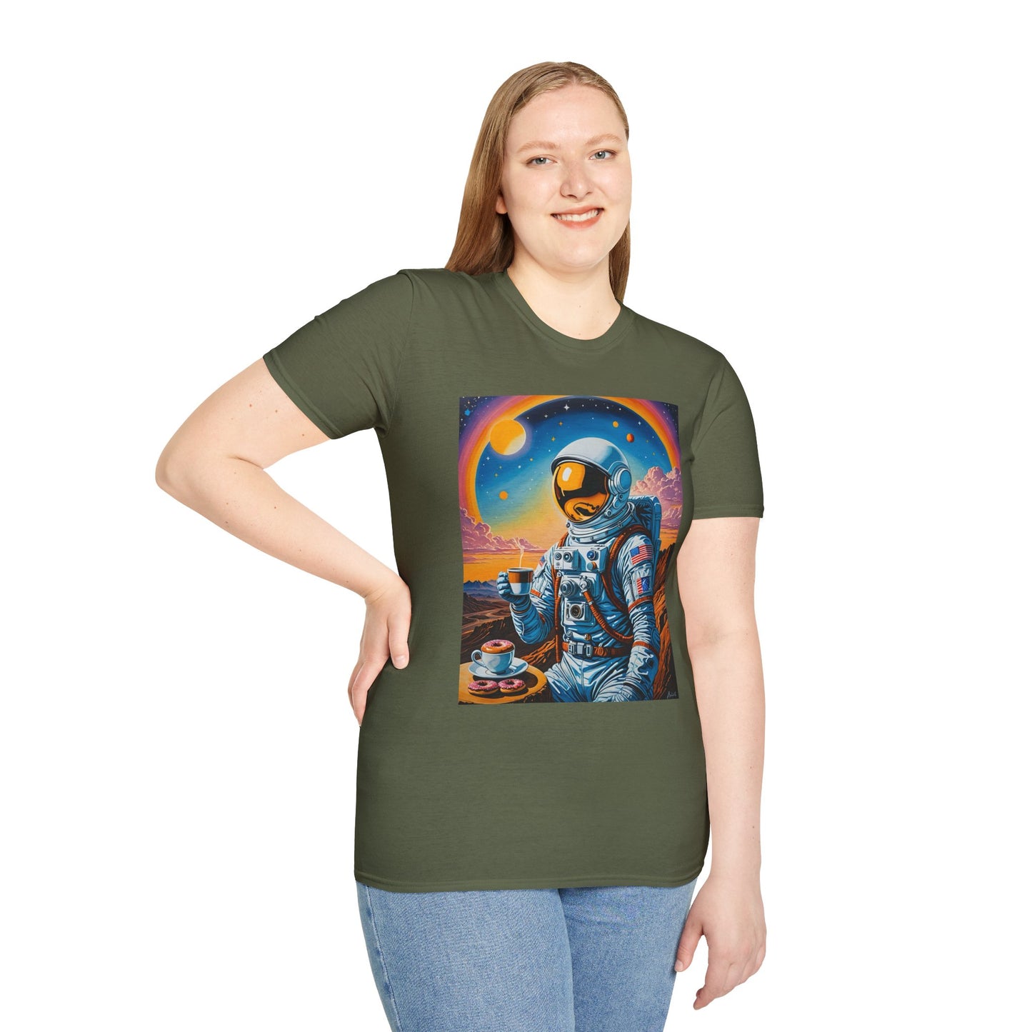 Astronaut-Themed Unisex T-Shirt, Space Lover Gift, Casual Tee, Galaxy Art Shirt, Unique Graphic Tee, Perfect for Birthdays