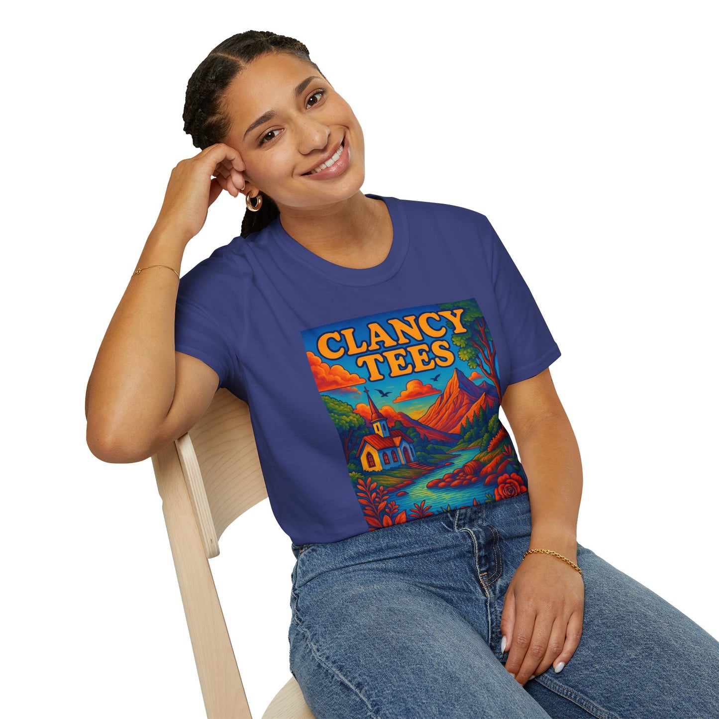 Vibrant Scenic Unisex T-Shirt, Outdoor Adventure Tee, Nature Lover Apparel, Art-Inspired Casual Wear, Gift for All Occasions, Clancy Tees