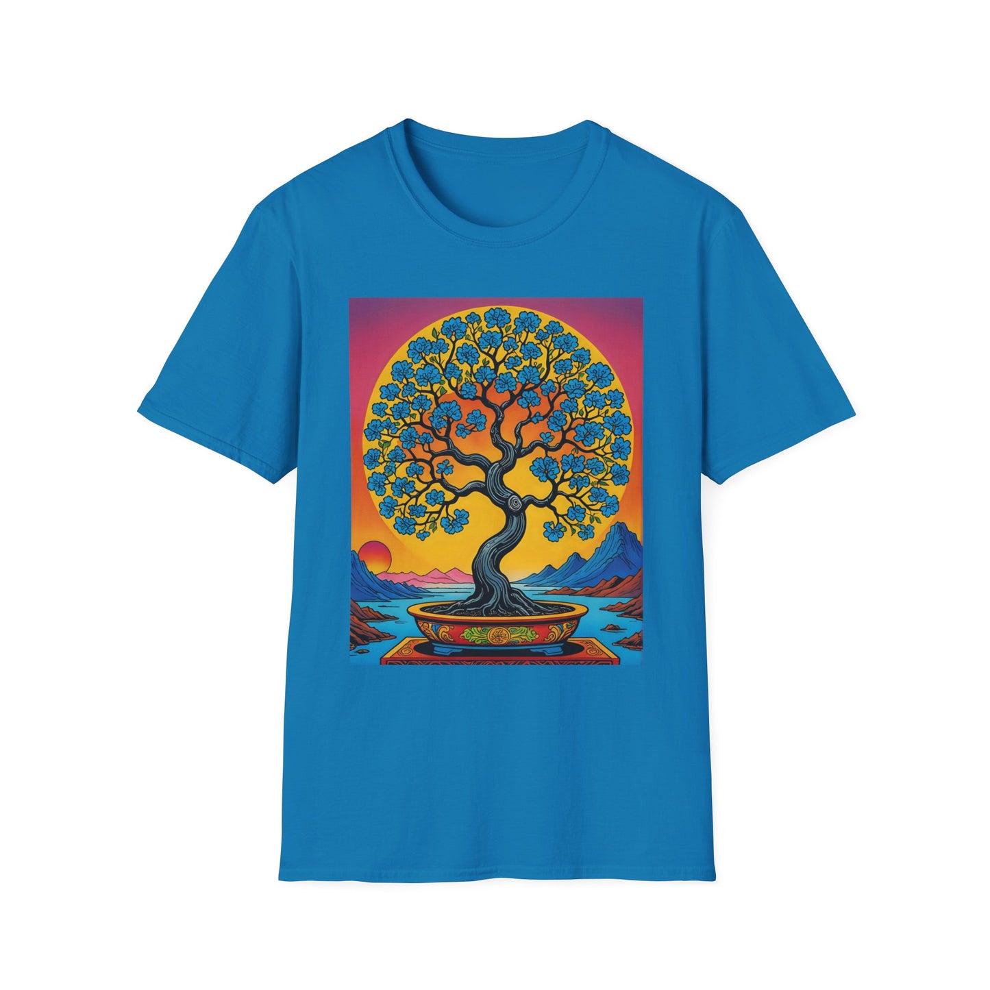 Spiritual Tree Graphic T-Shirt | Unisex Softstyle Tee | Nature Lover Gift | Bohemian Apparel | Yoga Shirt | Eco-Friendly Clothing | Art Tee