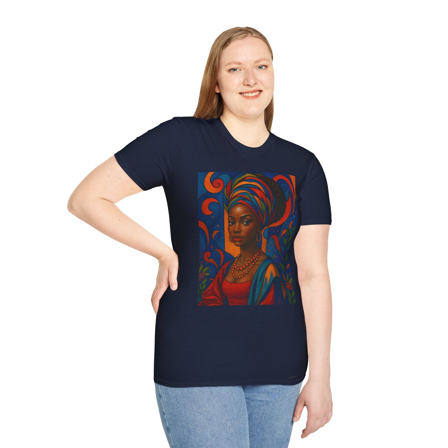 Afrocentric Queen T Shirt Bold Colorful African Art Tee for Black Women Melanin Magic Lovers Cultural Pride Streetwear and Afro Art Enthusiasts